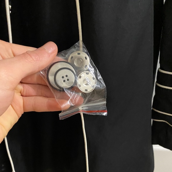 BRAND NEW Navy blue & white accented Laundry by Design tapered waist jacket xs - Picture 8 of 8